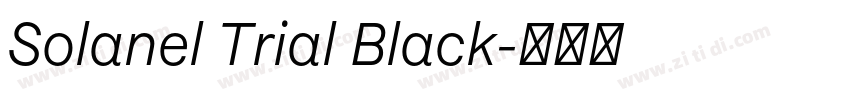Solanel Trial Black字体转换